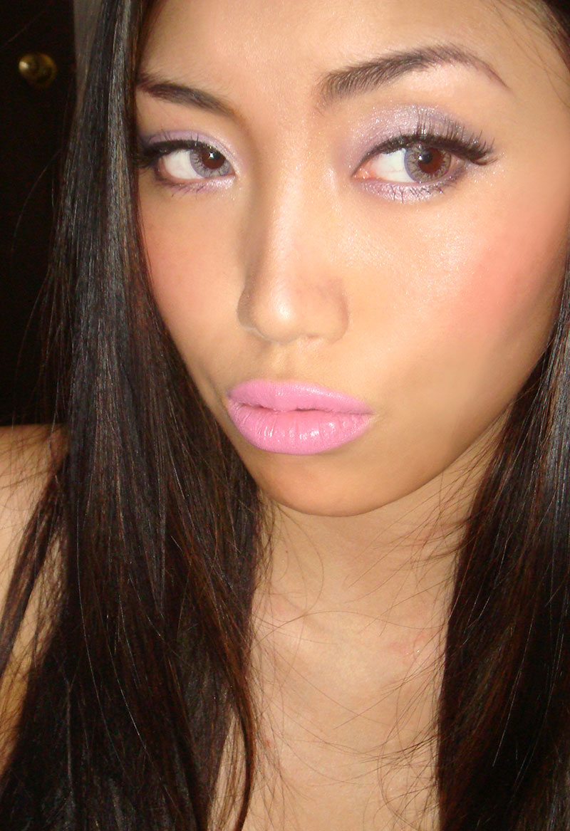 Wearing MAC Pink Friday Lipstick