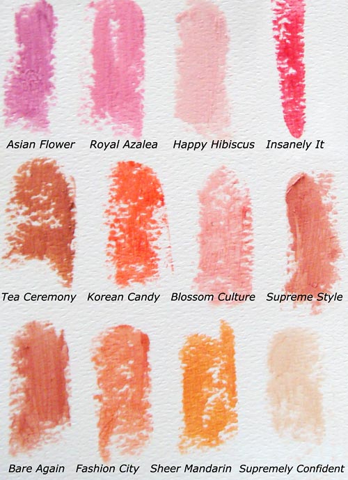 Swatches of MAC Seasonally Supreme Sheen Supreme Lipsticks