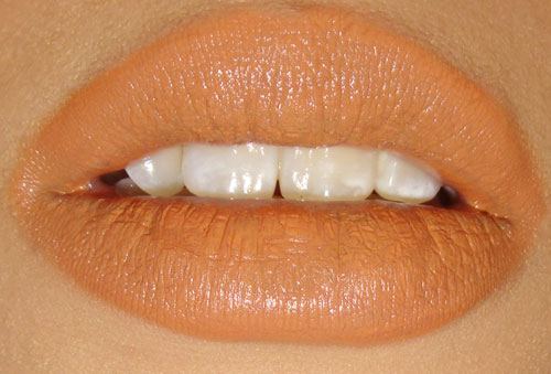 Wearing OCC Lip Tar NSFW mixed with Yellow Iron Oxide and Feathered
