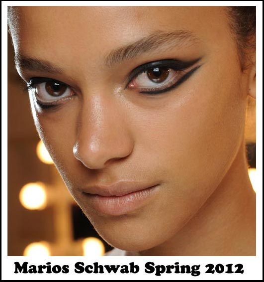 Feline eyes at Marios Schwab Spring 2012