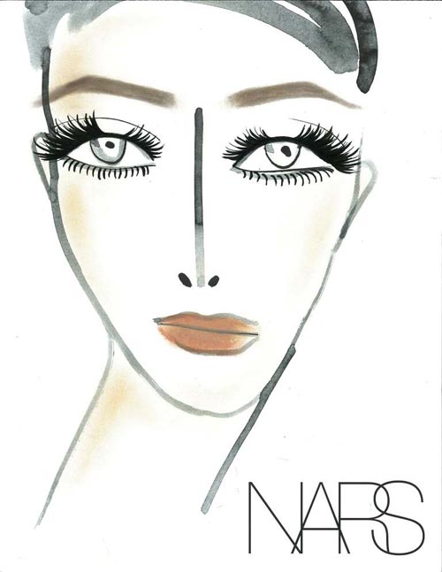 NARS makeup facechart at Marc Jacobs Spring 2012