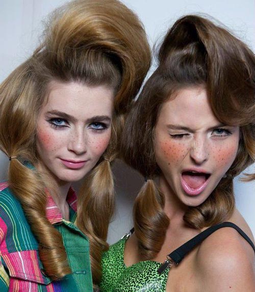 Barbie hair at Jeremy Scott Spring 2012