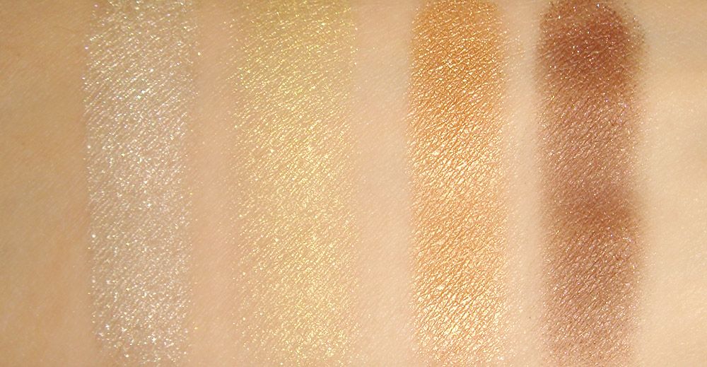 Swatches of Maybelline Give Me Gold Eye Studio Color Plush Silk Eyeshadow