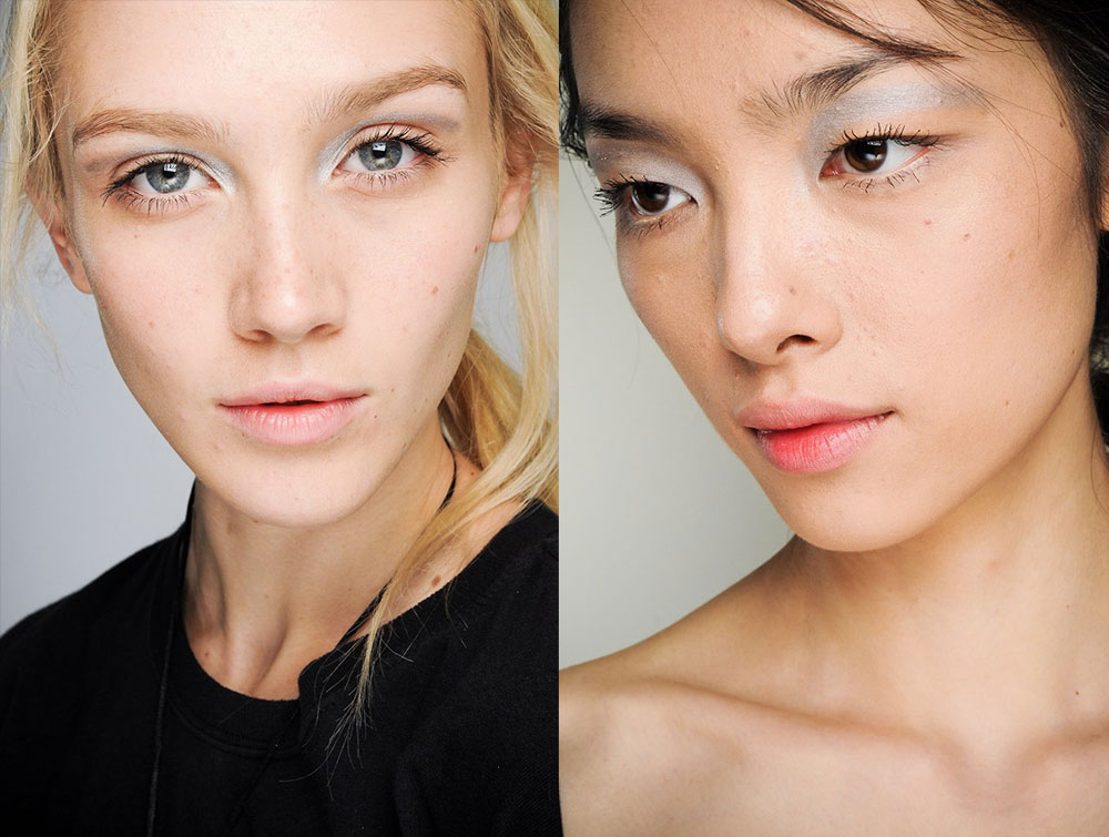 3.1 Phillip Lim Spring 2012 silver eye makeup by NARS