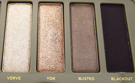 Urban Decay Naked 2 Verve YDK Busted and Blackout shadows