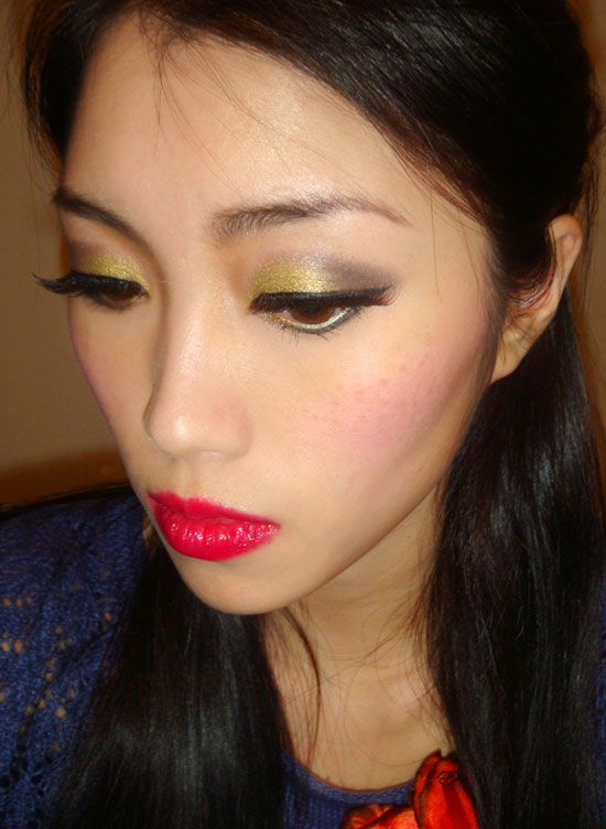 Wearing NARS Paramaribo Duo, Lhasa Eyeshadow, Gaiety Blush and Mexican Rose Velvet Gloss Lip Pencil