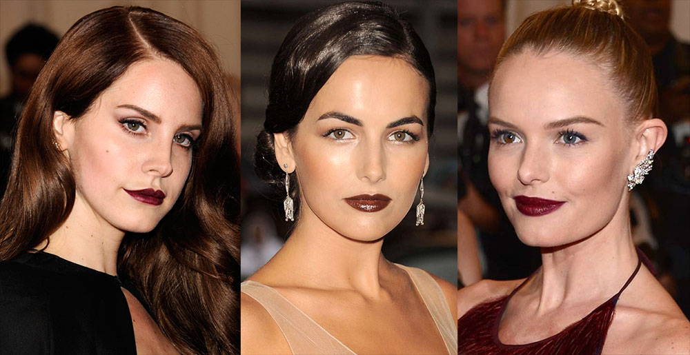 Dark vampy lipstick at 2012 MET Ball