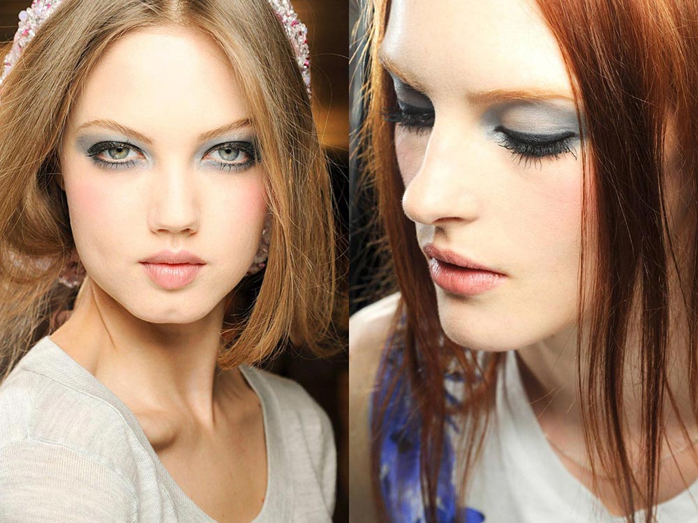 Runway Makeup: Gray Eyes and Pink Lips at Chanel Fall 2012 Couture