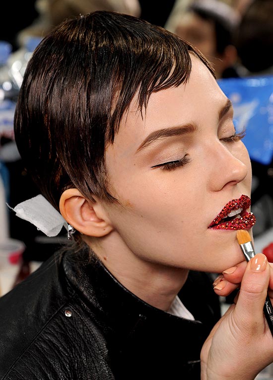 Crystal Lip at Christian Dior Spring 2013 Couture show