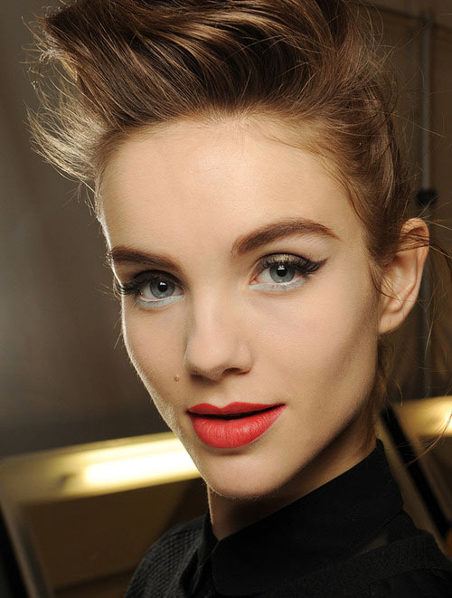 Badgley Mischka Fall 2013 runway beauty