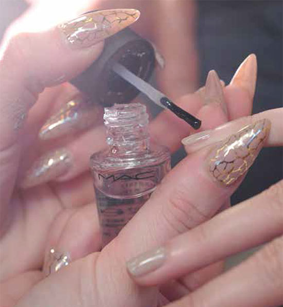 Putty nails at Donna Karan Fall 2013