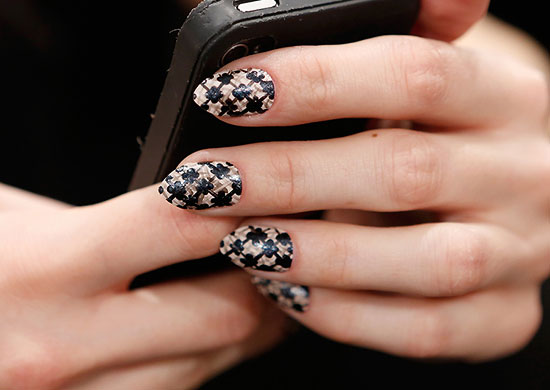 Lace nail look at Emerson A/W 2013