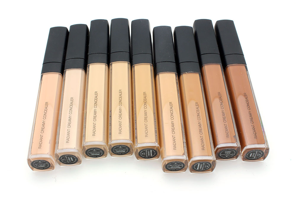 nars creamy radiant concealer swatches concealers