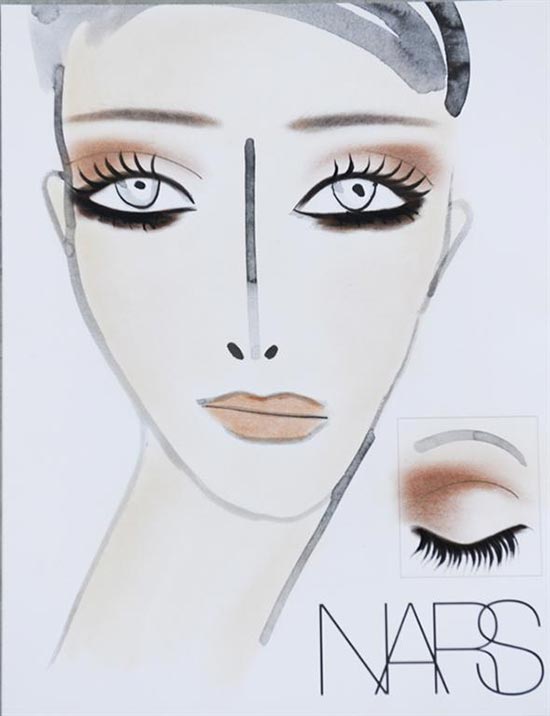 Rodarte Fall 2013 face chart by NARS