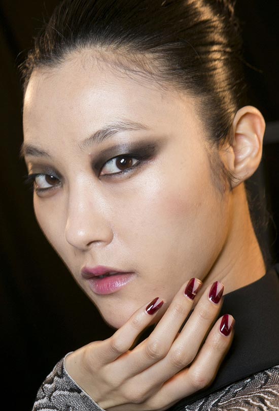 Roland Mouret Fall 2013 backstage makeup by NARS