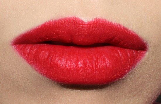 Wearing MAC RiRi Woo Lipstick