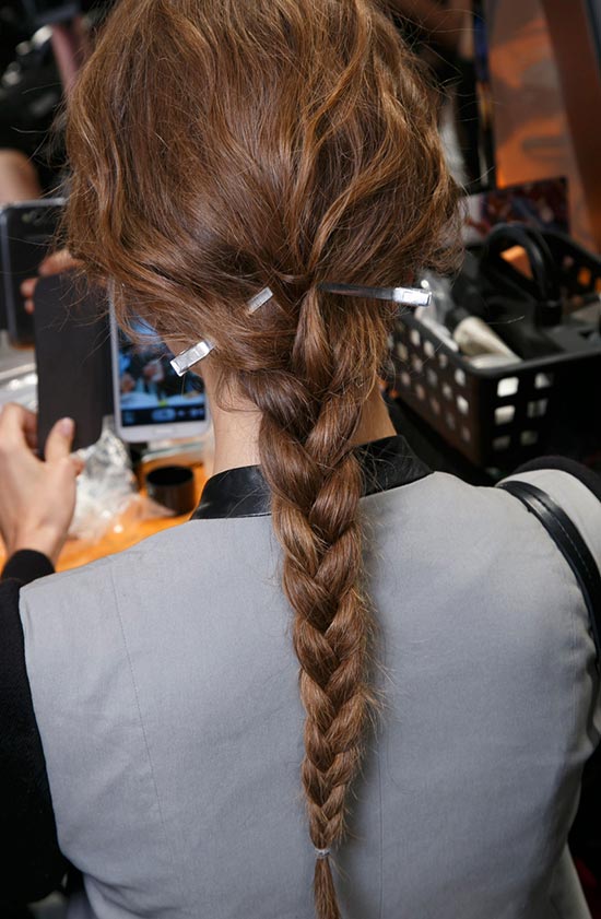 Romantic Hair at Alberta Ferretti S/S '14 backstage