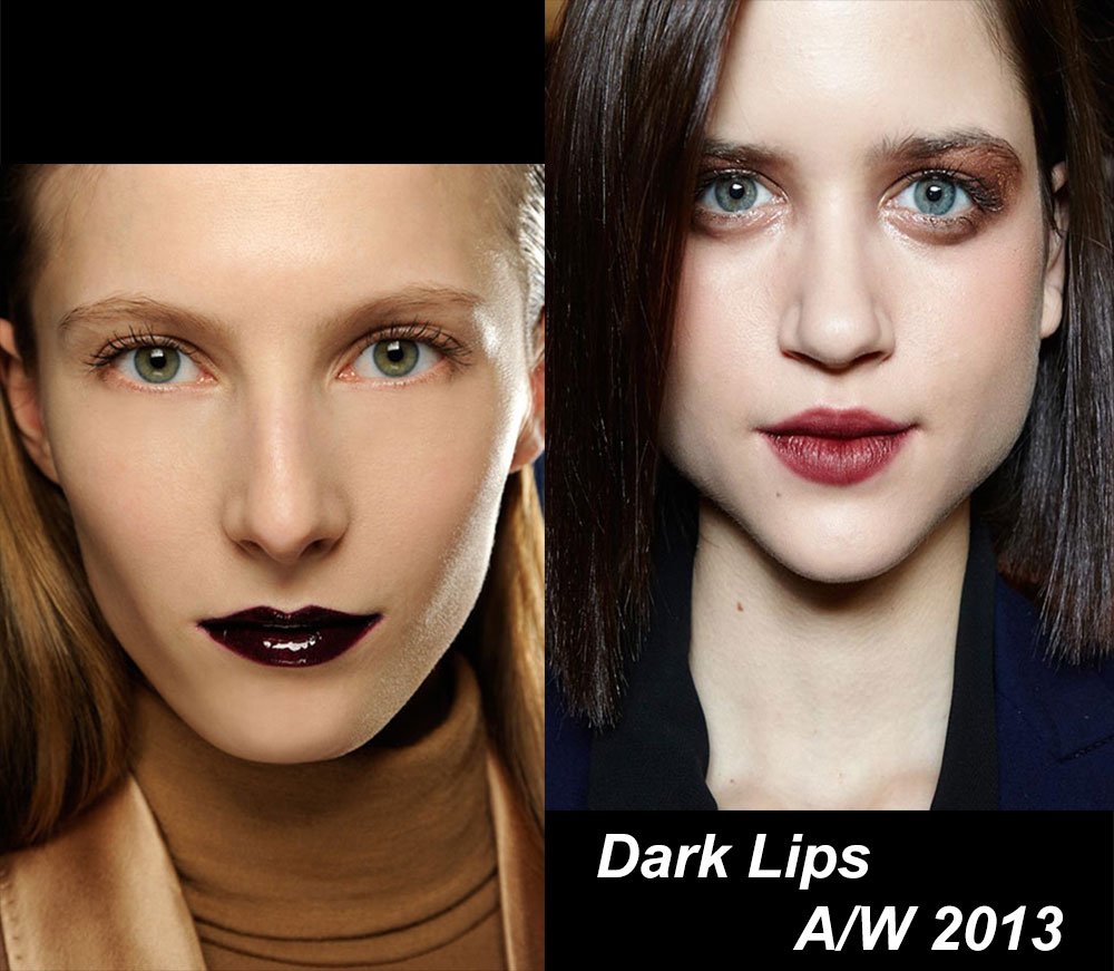 Dark lipstick trend for A/W 2013