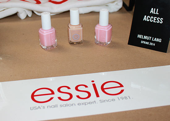 Essie backstage at Helmut Lang S/S 2014