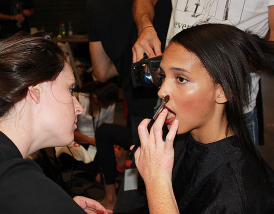 Helmut Lang S/S 2014 hair and makeup