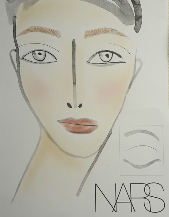 NARS facechart at Helmut Lang S/S 2014