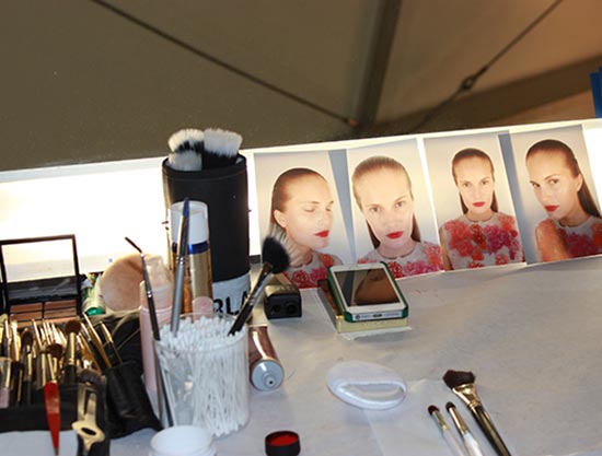 MAC backstage at Monique Lhuillier S/S 2014