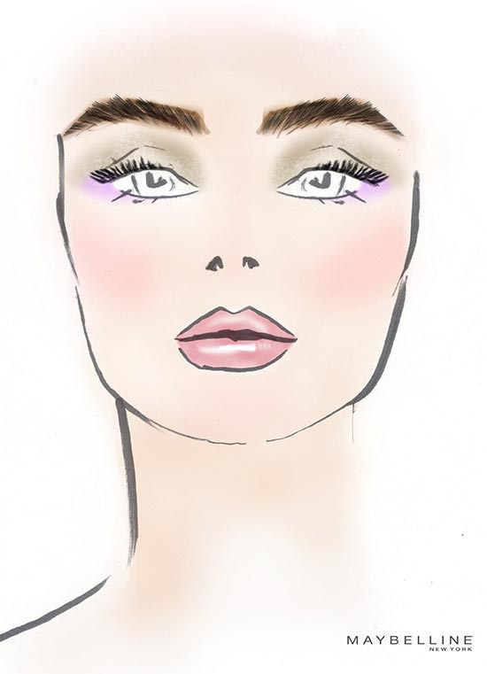 Mara Hoffman S/S 2014 facechart by Maybelline