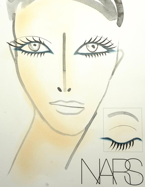 Marc Jacobs S/S '14 makeup facechart by NARS