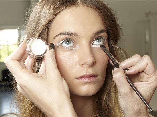 Maybelline backstage at Tibi S/S 2014