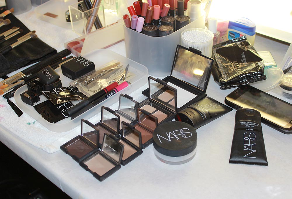 NARS backstage at Naeem Khan S/S 2014