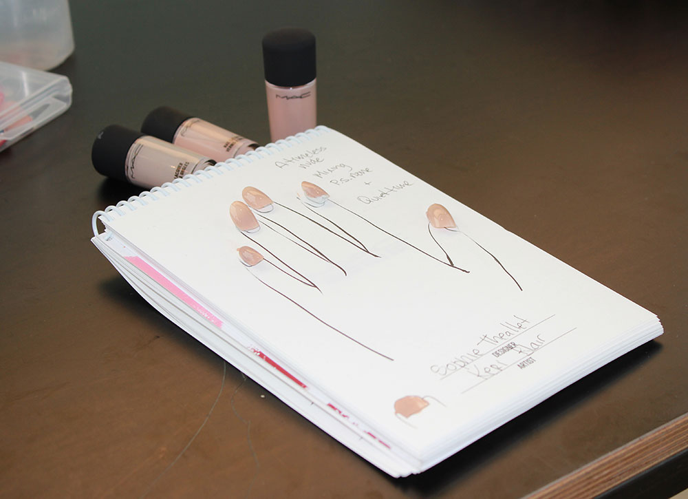 Nude manicure at Sophie Theallet Spring/Summer 2014