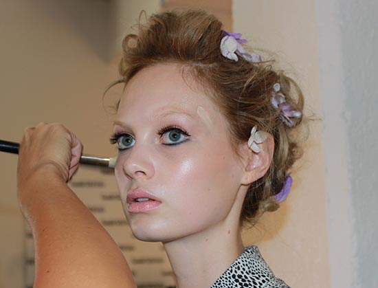 Zac Posen S/S 2014 backstage makeup by MAC