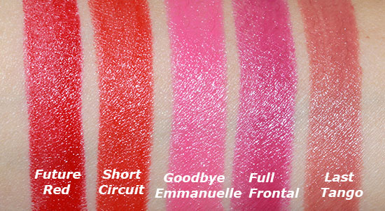 NARS Cinematic Lipsticks Swatches