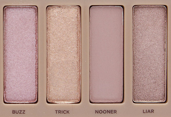 Urban Decay Naked 3 Buzz, Trick, Nooner and Liar Eyeshadows