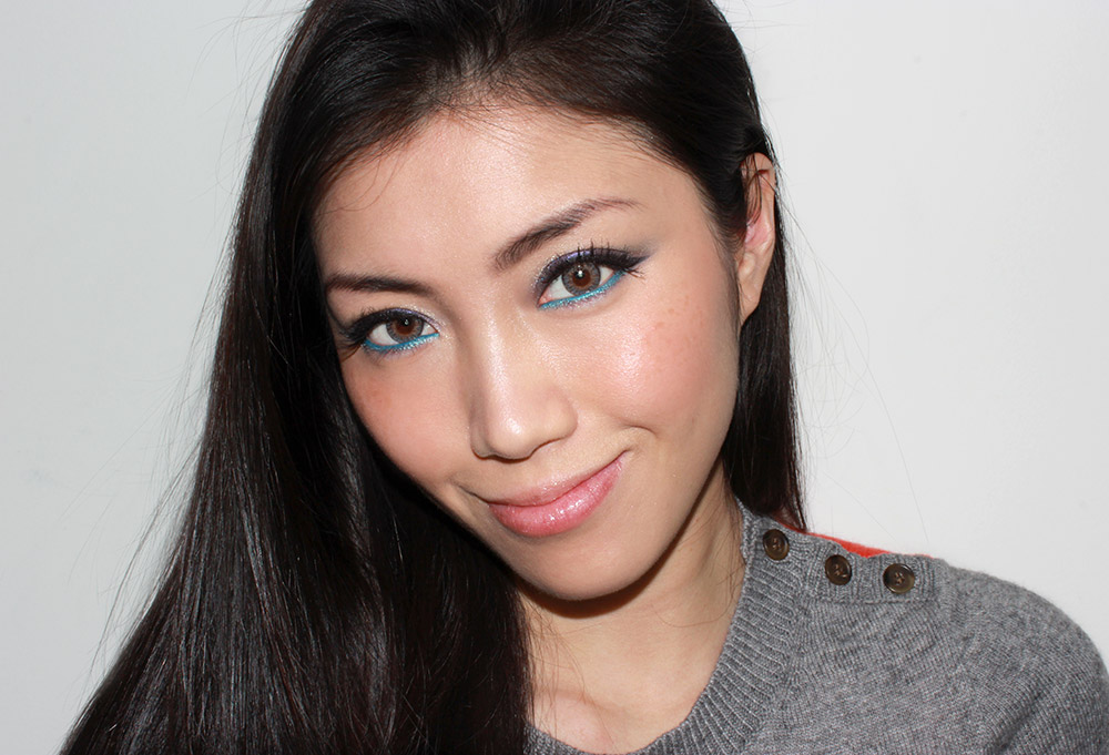 Purple and teal eye makeup look using NARS Spring 2014 Collection