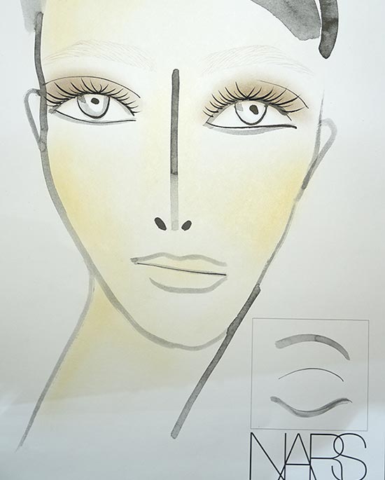 Helmut Lang A/W '14 makeup facechart