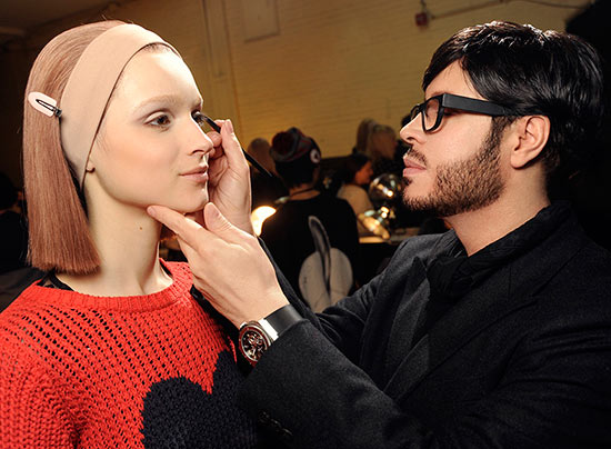 Francois Nars backstage at Marc Jacobs A/W '14