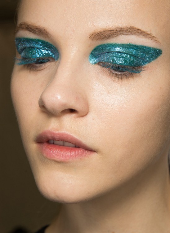 High Impact Glittery blue eyes at Dior A/W '14