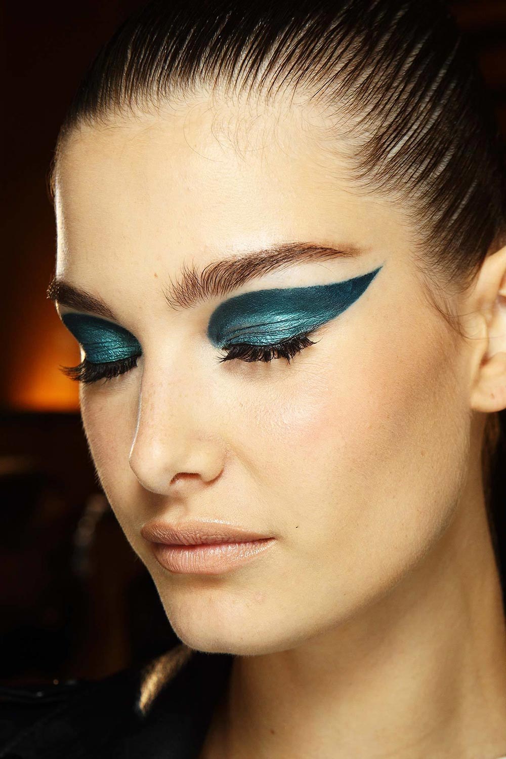 Backstage makeup at Atelier Versace Fall 2014 Couture