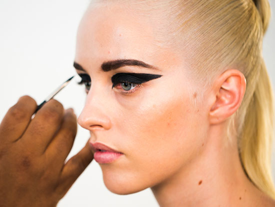 Backstage makeup by Maybelline at Cushnie et Ochs Spring/Summer 2015