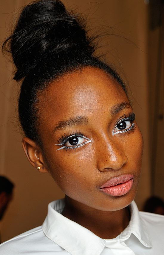 Backstage makeup by Maybelline at Nanette Lepore Spring/Summer 2015