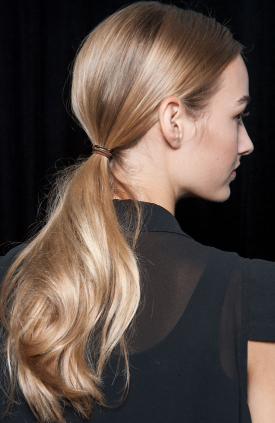 Side-part low ponytail by Kerastase at Jason Wu Spring/Summer 2015