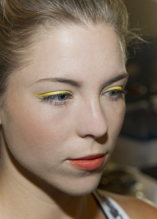 Yellow eyeshadow at Athleta Spring/Summer 2015 runway