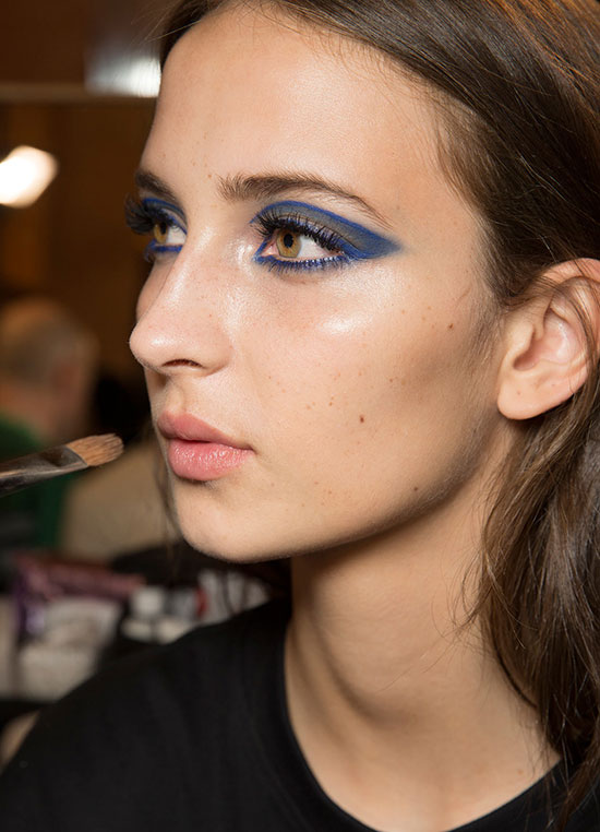 Backstage makeup at Atelier Versace Spring 2015 Couture