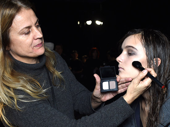 Backstage at Alexander Wang Fall 2015