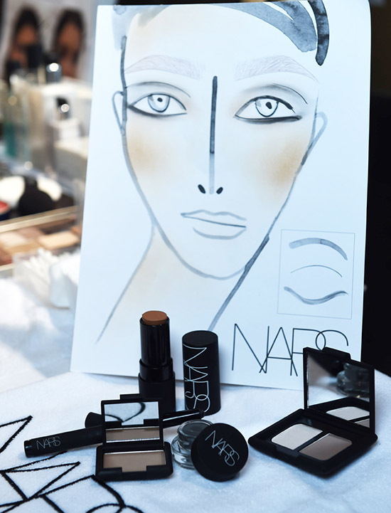 Alexander Wang A/W 2015 backstage makeup by NARS