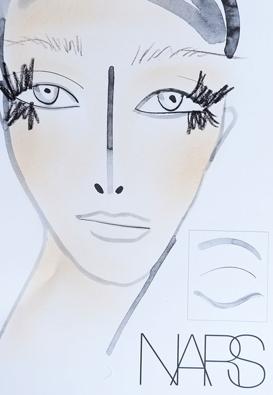 Creatures Of The Wind A/W 2015 makeup facechart by NARS