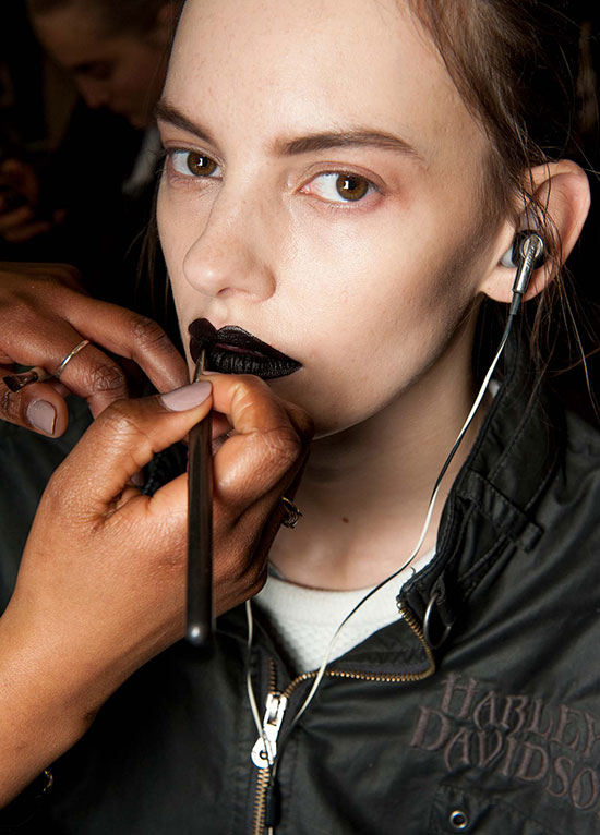 Giles A/W 2015 backstage makeup by MAC