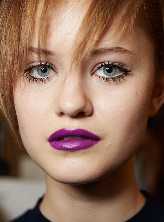 Magenta lips at Nanette Lepore A/W 2015