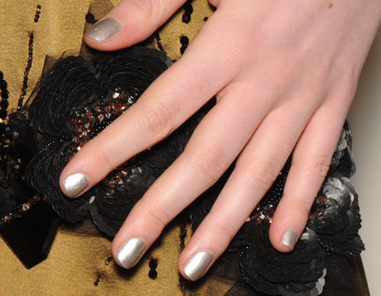 Metallic nails by butter LONDON at Creatures Of The Wind A/W 2015